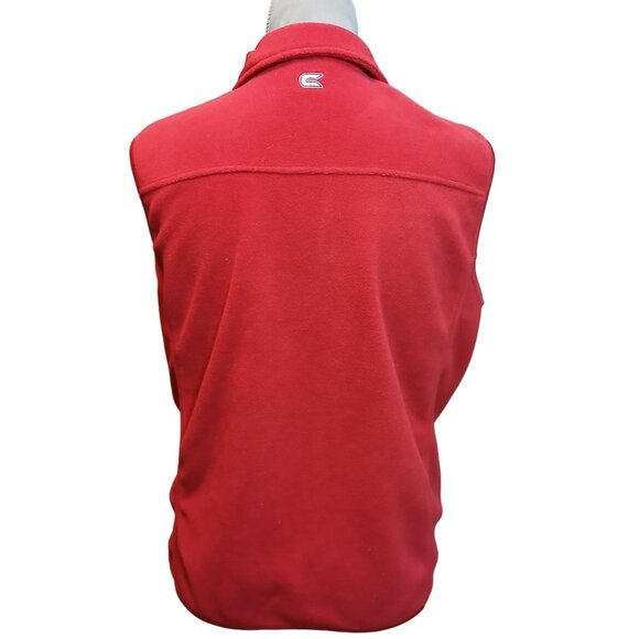 Arkansas Razorbacks Colosseum Athletics Red Fleece Vest Zip Womens Medium - Picture 10 of 10
